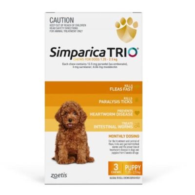 Simparica Trio Puppy 1.3-2.5kg 3 pack