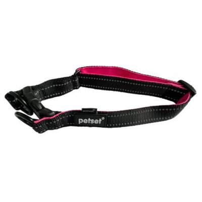 Petset Dog Collar Active Adjustable Black and Pink Medium