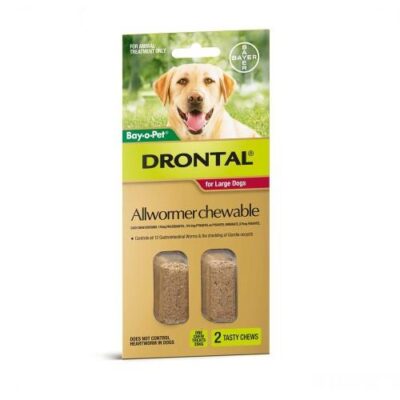 Drontal Allwormer Chew Large 20.1-35kg 2 pack