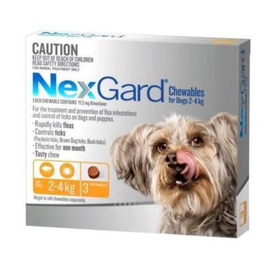 NexGard Very Small 2-4kg Orange 3 pack