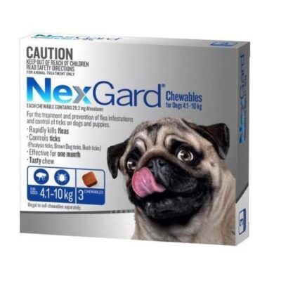 NexGard Small 4-10kg Blue  3 pack