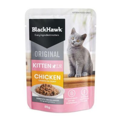 Black Hawk Kitten Chicken in Gravy Pouches 12 x 85g