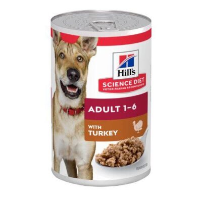 Hills Science Diet Adult Turkey Canned Dog Food 12 x 370g