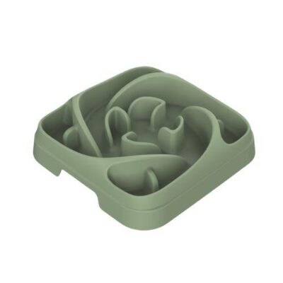Petset Slow Feed Bowl Square Sage