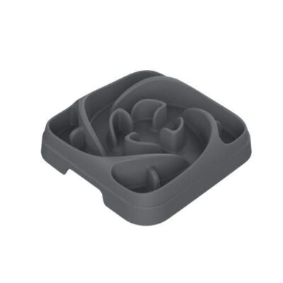 Petset Slow Feed Bowl Square Slate