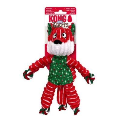 KONG Christmas Holiday Floppy Knots Fox Small/Medium