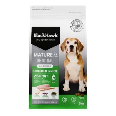 Black Hawk Dog Food Mature Chicken and Rice 3kg