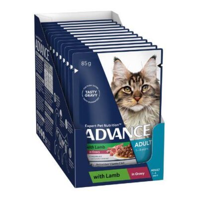Advance Adult Lamb Chunks In Gravy 12x85g