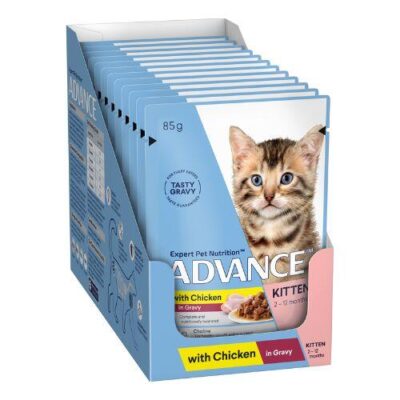 Advance Kitten Chicken Chunks In Gravy 12x85g