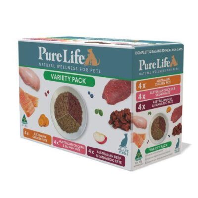 PureLife Australian Pate Variety Pack Wet Cat Food 12x80g