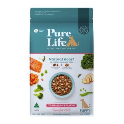 PureLife Natural Boost Puppy Salmon Freeze Dried Dog Food 8kg