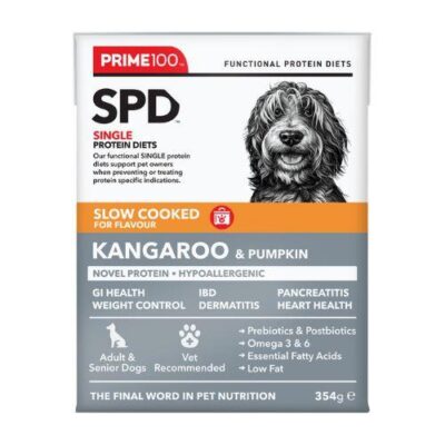 Prime100 SPD Slow Cooked Kangaroo And Pumpkin Wet Dog Food 12x354g