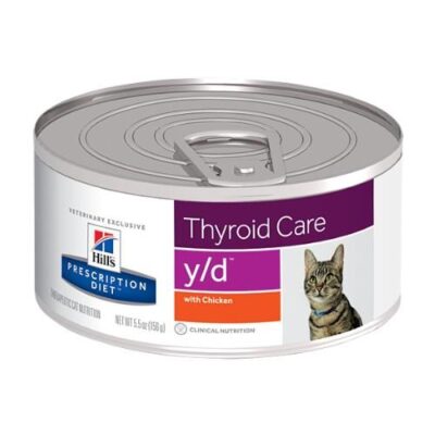 Hills Prescription Diet y/d Thyroid Care Canned Cat Food 24x156g