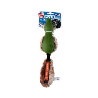 GiGwi Push To Mute Plush Tail Duck Green