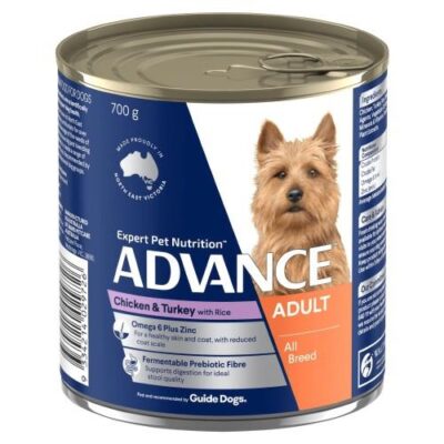 Advance Adult Chicken, Turkey and Rice Cans 12 x 700g