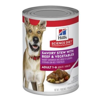 Hills Science Diet Adult Savory Stew Beef and Vegetable Canned...