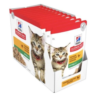 Hills Science Diet Kitten Chicken Cat Food Pouches 12x85g