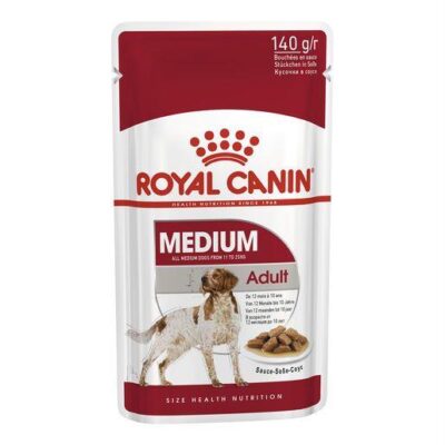 Royal Canin Medium Adult Wet Food Pouches 10x140g